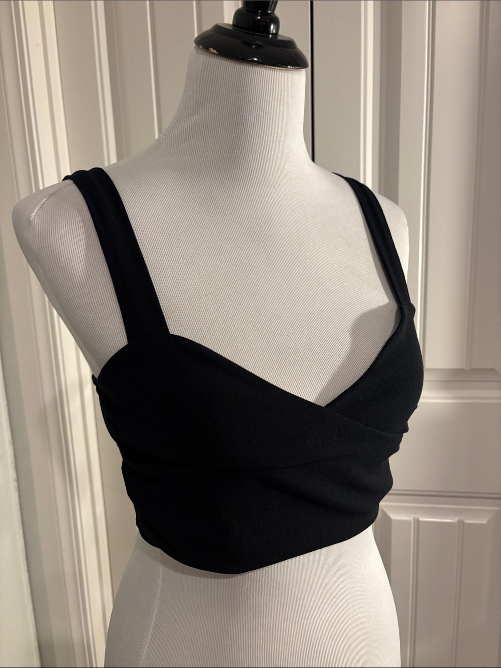 NWT ZARA Black Ribbed Cropped Tank Top - Women's Sleeveless Cami